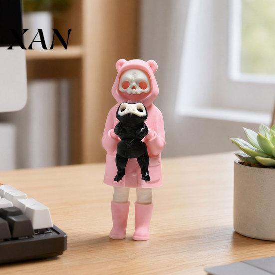 Unique Home Decorations Skull Grim Reaper Frog Statue, 3D Printed Spooky Cute Stylish Desk Accessories Figurine for Halloween Tabletop Bookshelf Decor