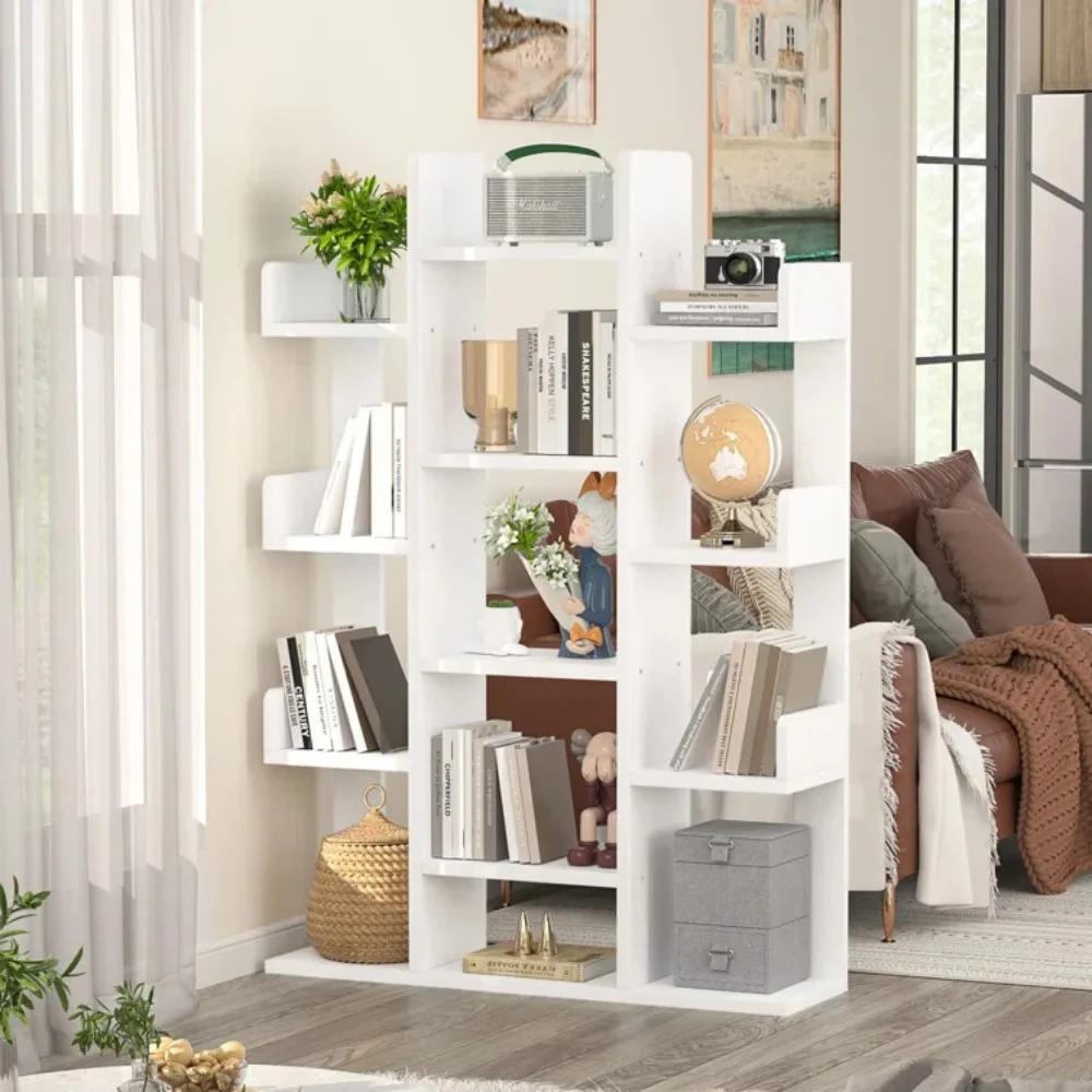 Floor Standing Living Room Bookshelf Multi-storey Library Shelf Open Ended Display Cabinet Small Footprint Simple Storage Rack