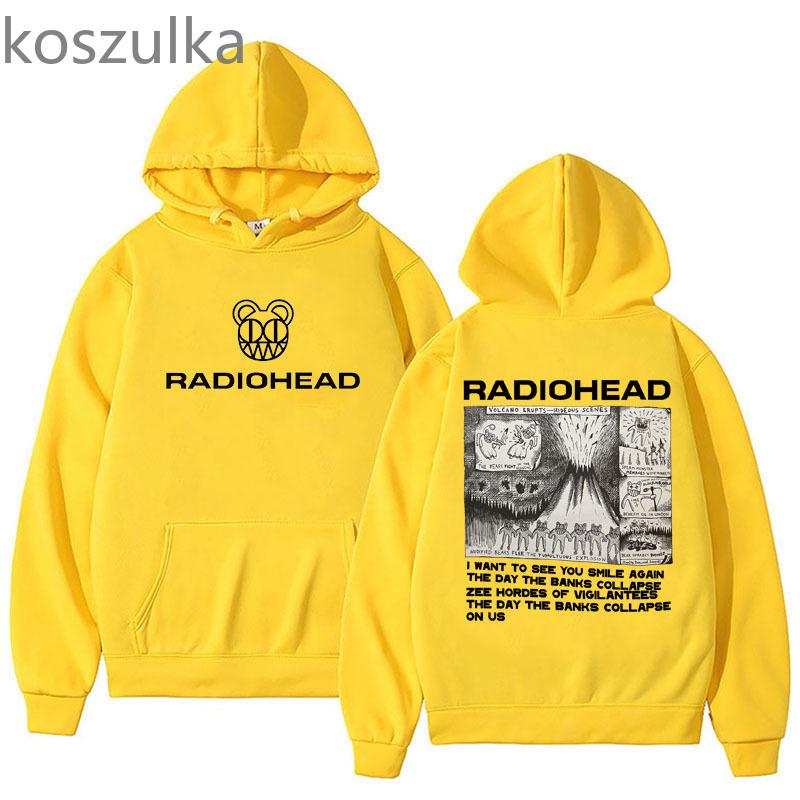 Fashion Radiohead Hoodie Men Women Sweatshirts Oversized Clothes Harajuku Pullover Grunge Boys Girl Streetwear Women Tops