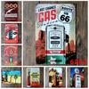 Gas Station European And American Retro Tin Painting Tin Painting Bar Ktv Decoration