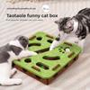 Interactive Cat Toy Puzzle Maze with Bells Felt Box for Kittens To Play and Scratch