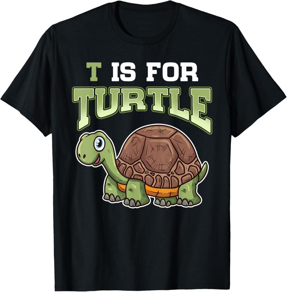 Funny Turtle Shirt T is for Turtle Tortoise Novelty Gift T-Shirt