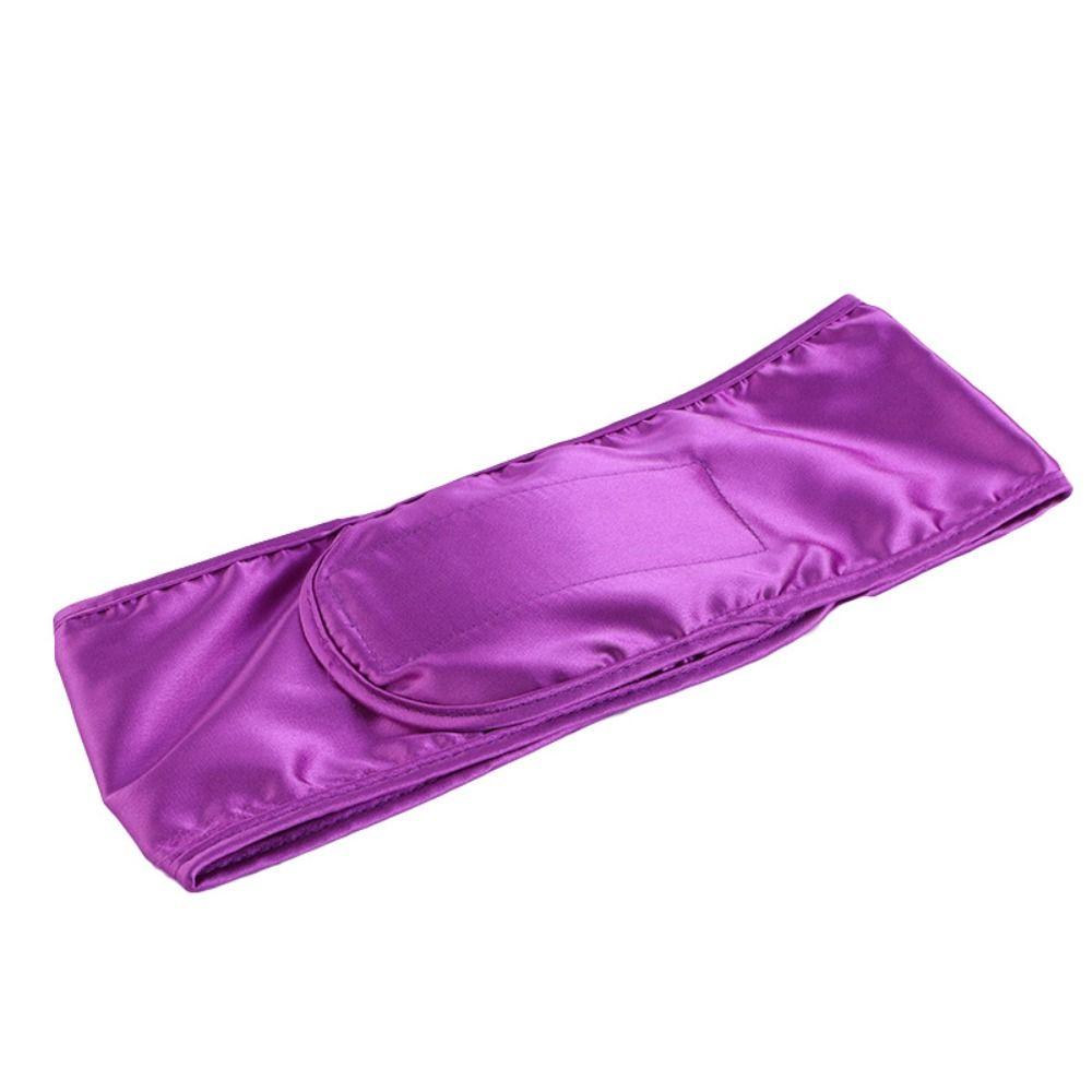 Однотонная женская шелковистая атласная повязка на голову, регулируемая СПА-повязка на голову, тюрбан для мытья лица