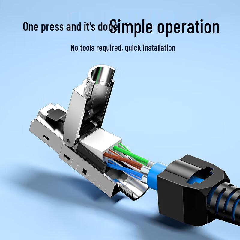 SAMZHE Cat6A Shielded Toolless RJ45 Connector