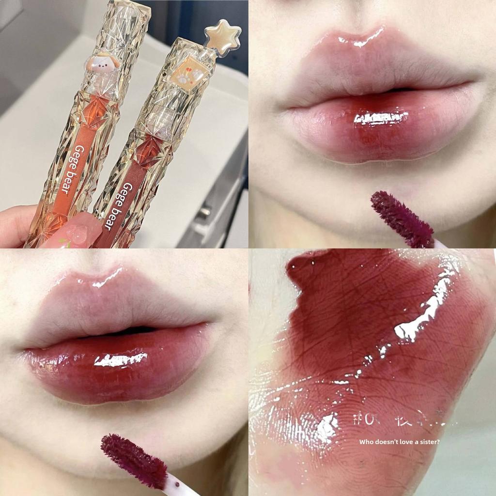 Блеск для губ Crystal Diamond Mirror Shine, стойкая увлажняющая жидкая помада Water Shine