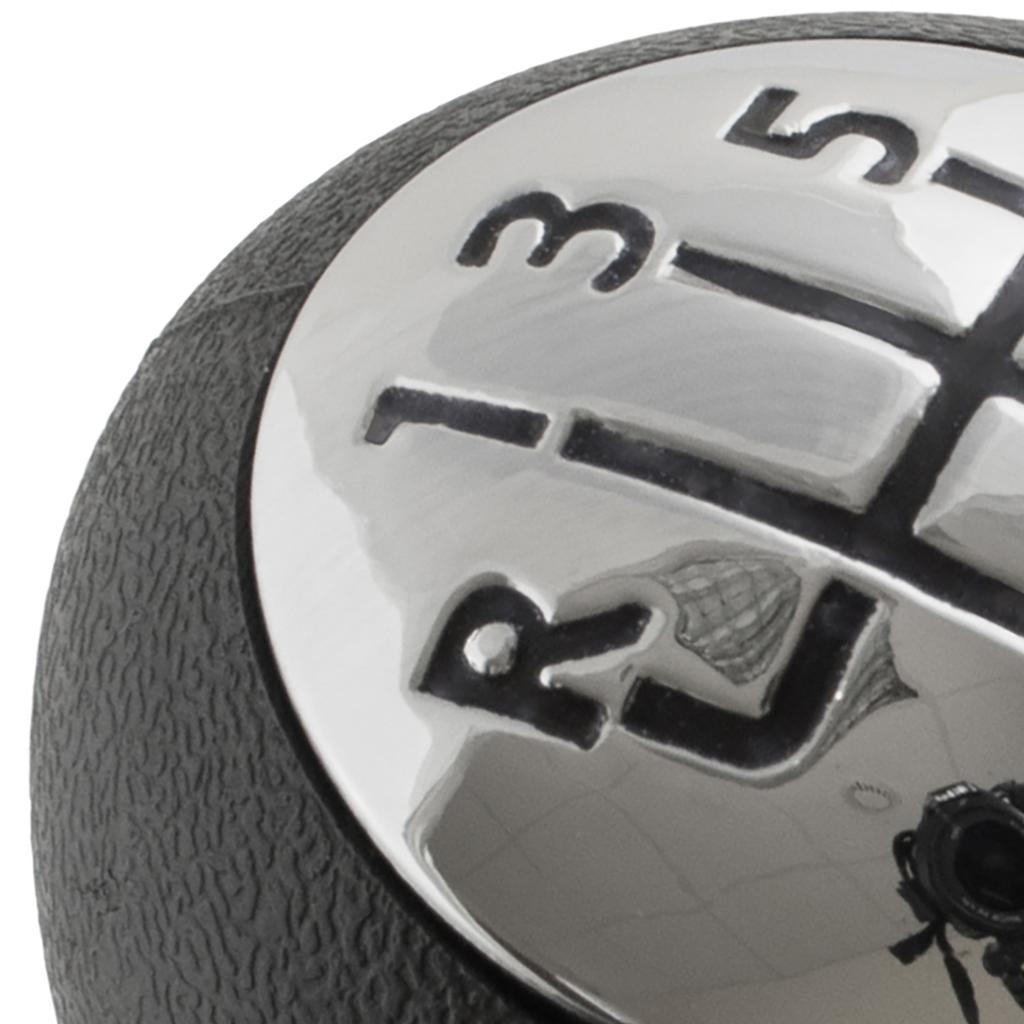 Renault Megane II 02-08 III 2008- 6-SPEED gear shift knob BLACK + CHROME