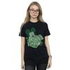 Disney Womens/Ladies Mickey Mouse Shamrock Pizza Cotton Boyfriend T-Shirt