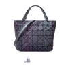 ladies Luminous  bag geometric bags for women 2024 Quilted Shoulder Bags Laser Plain Folding female Handbags bolsa feminina