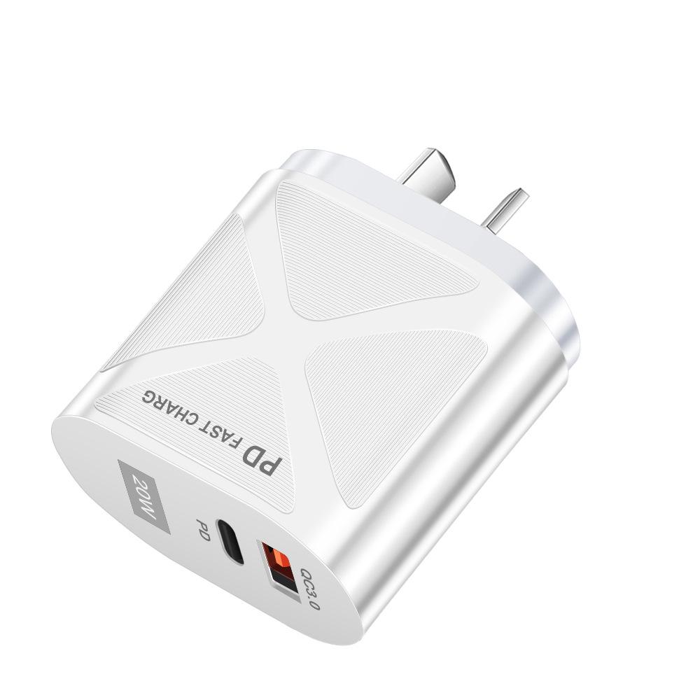 USB-адаптер для путешествий 5В/9В/12В с PD20W и QC3.0 Быстрая зарядка - Стандарт США/ЕС/Великобритании