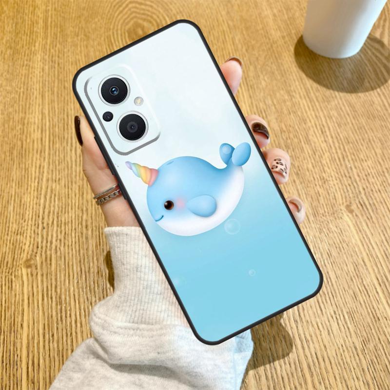 Милые цитаты про морского нарвала Чехол для OPPO Reno 12F 11F 13F 14F 8T 8 Lite 10 11 12 13 14 OPPO Find X8 X6 X5 X9 Pro Чехол