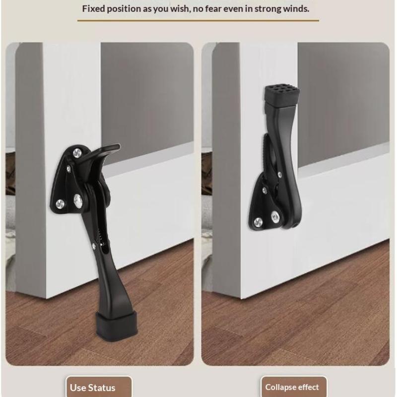 Kick Down Door Stopper Easy Pedal Long Lasting Use 1 Set Anti Rust Hardware Floor Holder for Home Office Hotel Apartment