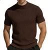Men S Short Sleeve Striped T Shirt Slim Fit Summer Ice Silk Top
