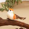 Simulation Bird Feathered Foam Bird Ornament Artificial Sparrow Statue Fake Bird with Clip for DIY Decoration Children Toy