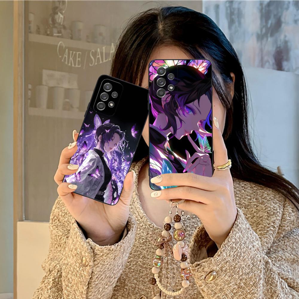 Demon Slayer Shinobu Kocho Phone Case for Samsung Galaxy A73 72 71 70 56 55 54 53 52 36 35 34 23 16 15 5G Colour Protective