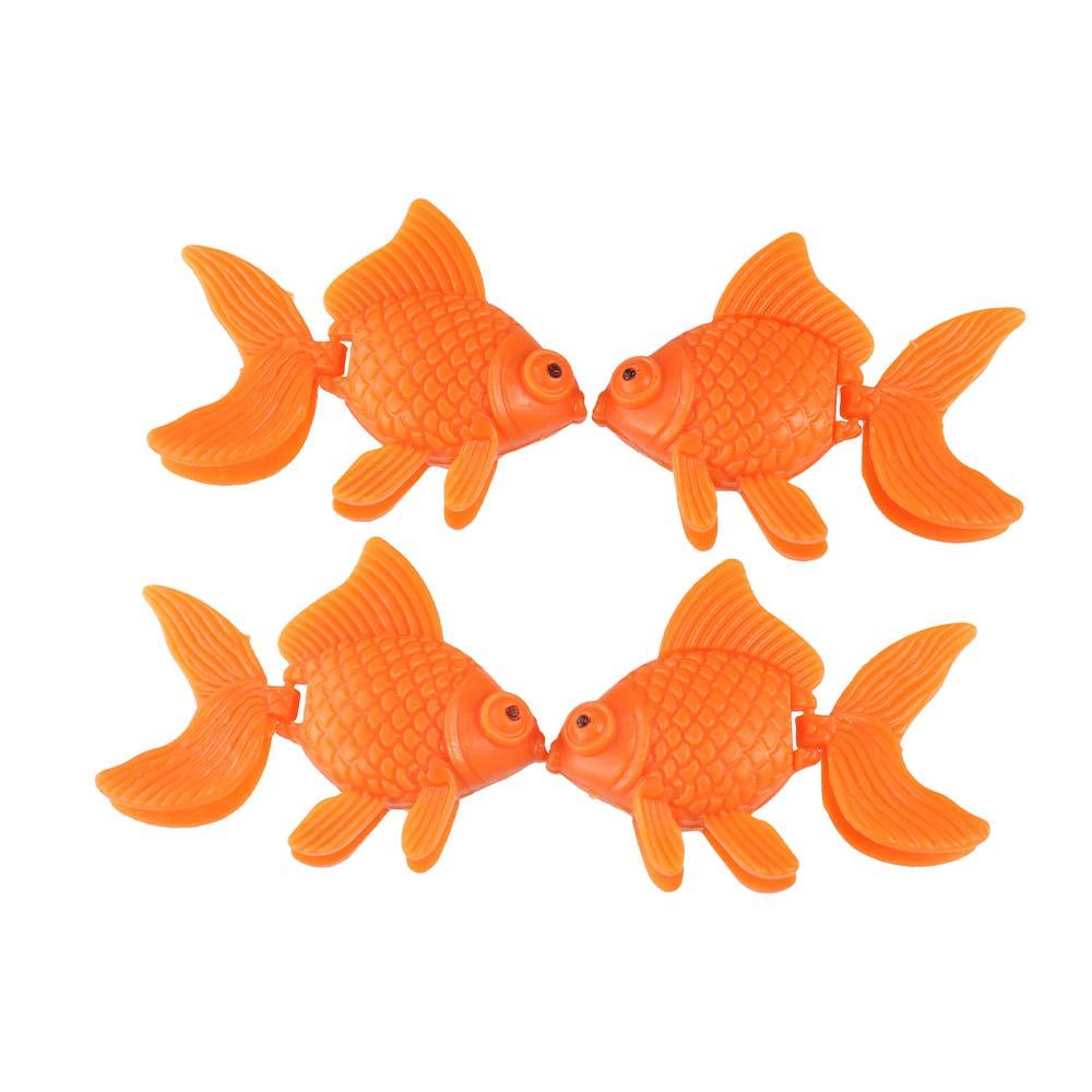 10pcs Lifelike Realistic Goldfish Simulation Moving Goldfish Plastic Gold Fish Landscaping