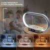 15W Mobile Phone Wireless Fast Charging Touch Night Light Solid Wood Clock Bedroom Bedside Table Lamp