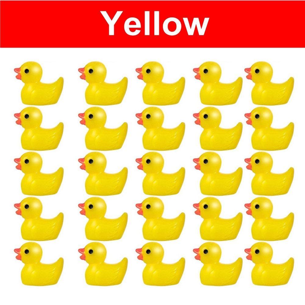 100/50/25/5 шт. милые смоляные мини-уточки, миниатюрная ферма, искусственные фигурки животных, украшение, крошечная утка для дома, сказочный сад, микропейзаж, декор в горшках