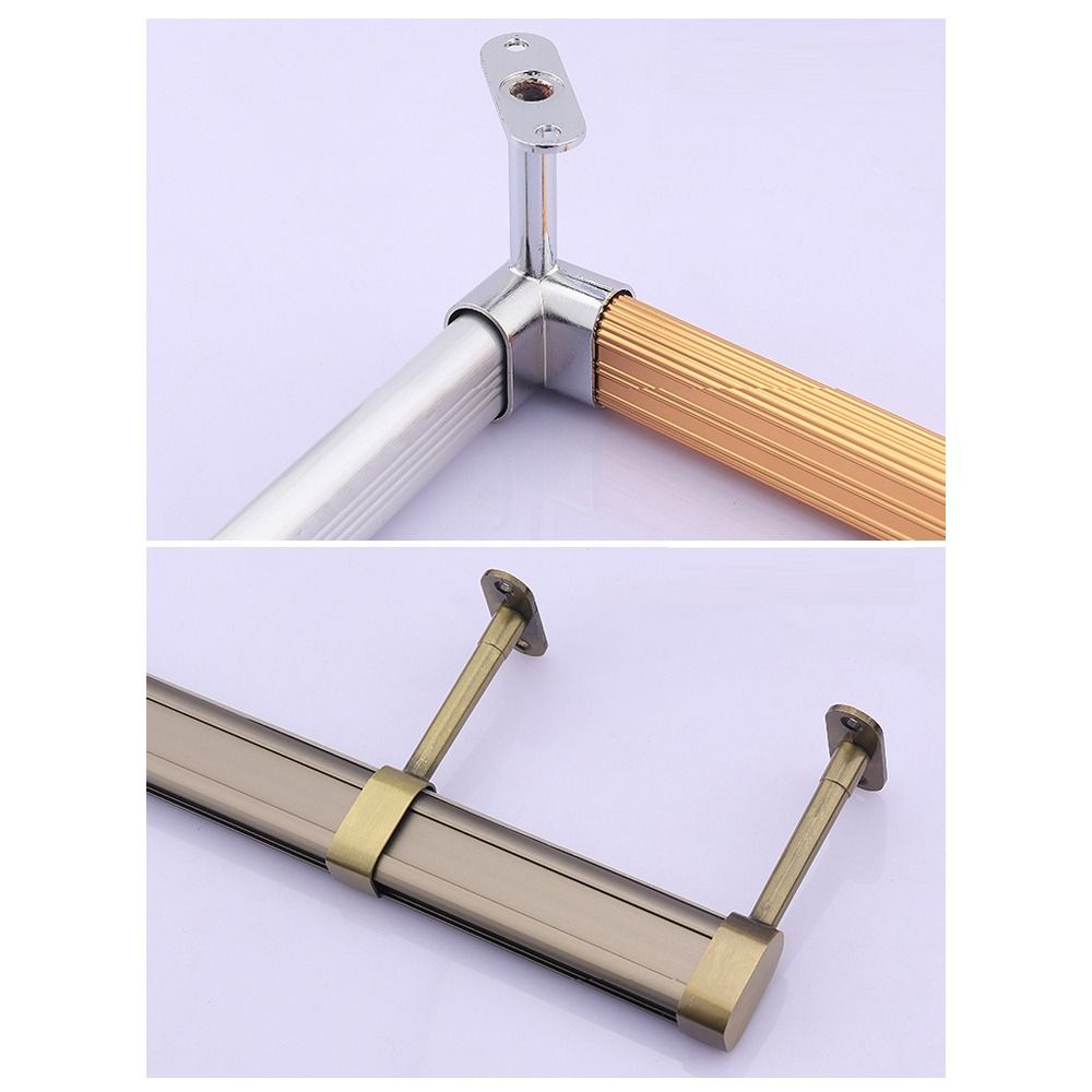 Half/All Pass Pipe Bracket Inner Dia.16mm Wardrobe Hanger  For Clothes Pole Curtain Rod