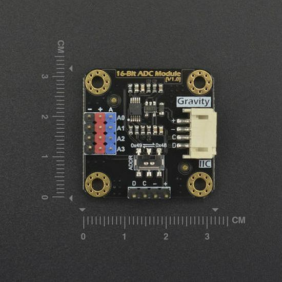 Сила тяжести: 16-битный АЦП модуль (0-VCC, I2C, Совместимо с Arduino/Raspberry Pi)