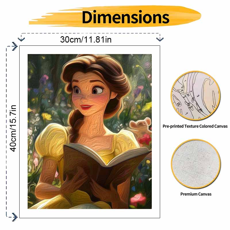 Disney Belle Раскраска по номерам масляными красками набор для рисования ручная работа DIY декор для дома подарки настенное искусство поделка для взрослых расслабление творческое хобби искусство