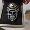 Винтажное панк кольцо с черепом Мужское модное открывающееся регулируемое кольцо AVE