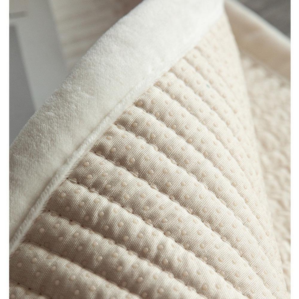 Modern Minimalist Cream White Thickened Non Slip Couch Cover 3 Seater Sofa Pad All Season Home Decor