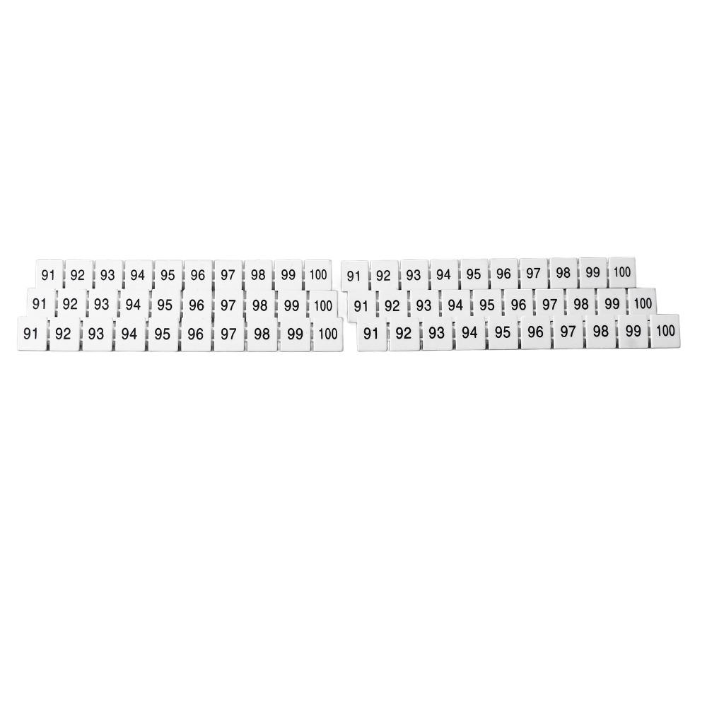 100Pcs ZB10 Series Terminal Block Marking Label Terminal Block Marker Electrical Maintenance
