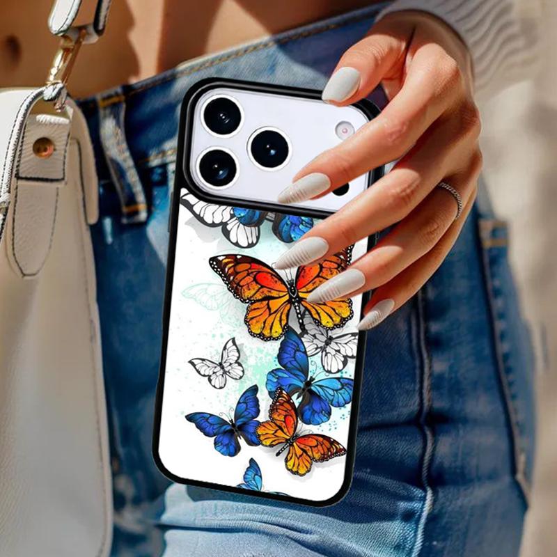 Butterfly Butterflies Phone Case For iPhone 17 Air 14 15 13 12 Max Cover For Apple 14 15 16 16e 11 Pro Max Plus Coque