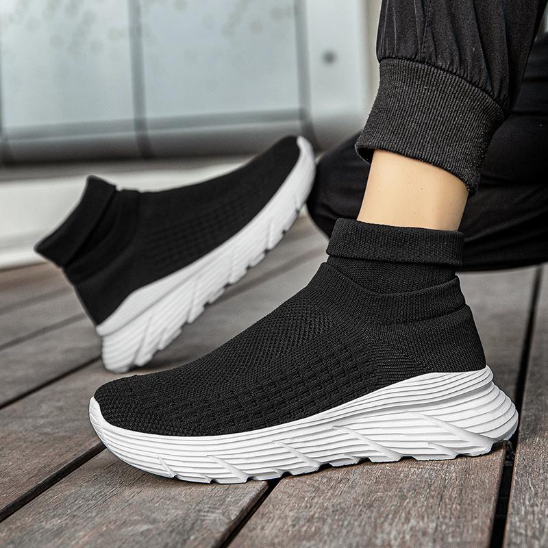 Классические черные мужские носки, дышащие, высокие, повседневные, мужские, удобные, легкие, женские носки, zapatillas hombre