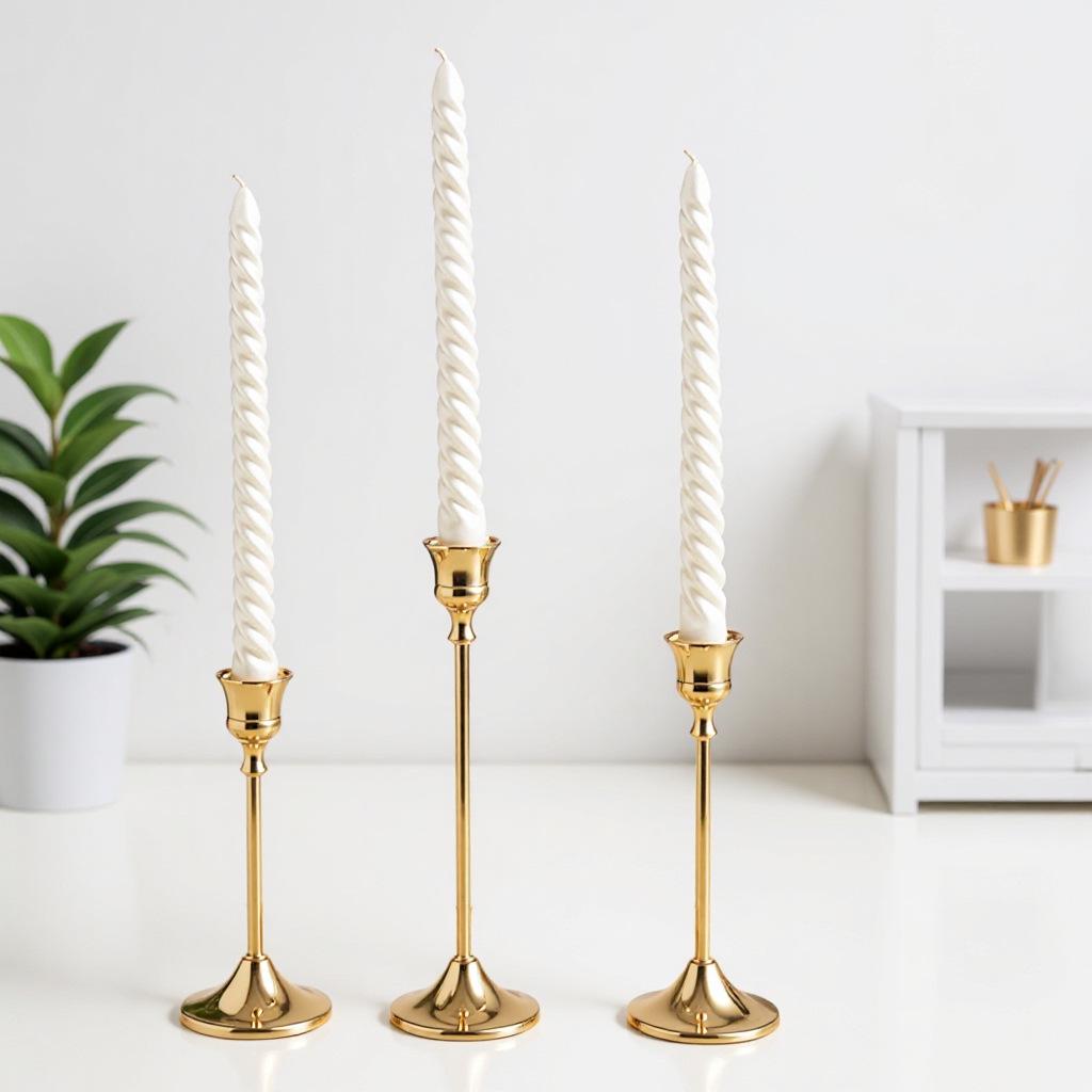 Европейский минималистичный подсвечник-украшение для ужина при свечах и свадебного декора