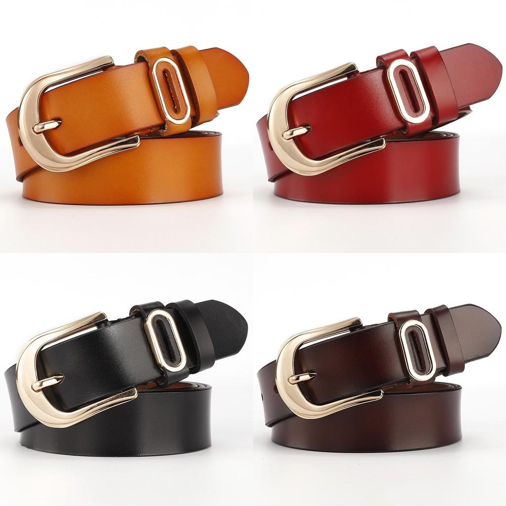 Leather Belt For Women With Alloy Pin Buckle And Trendy Design For Daily Fashion