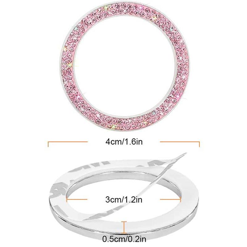 1PC Six Color Rhinestone Car Ignition Key Ring Stickers Rhinestone Key Circle Car Styling Decorative Auto Decoration Accessories