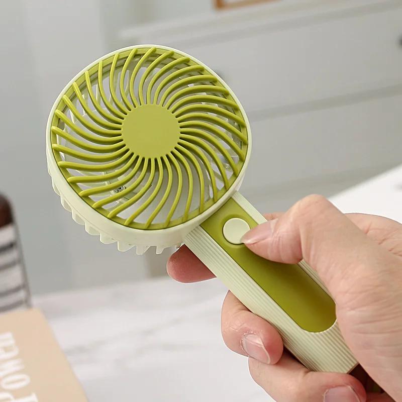 Mini Portable Fans 3 Gear Handheld USB Rechargeable Fan Mini Desktop Air Cooler Outdoor Fan Cooling Travel Hand Fans Phone Fan