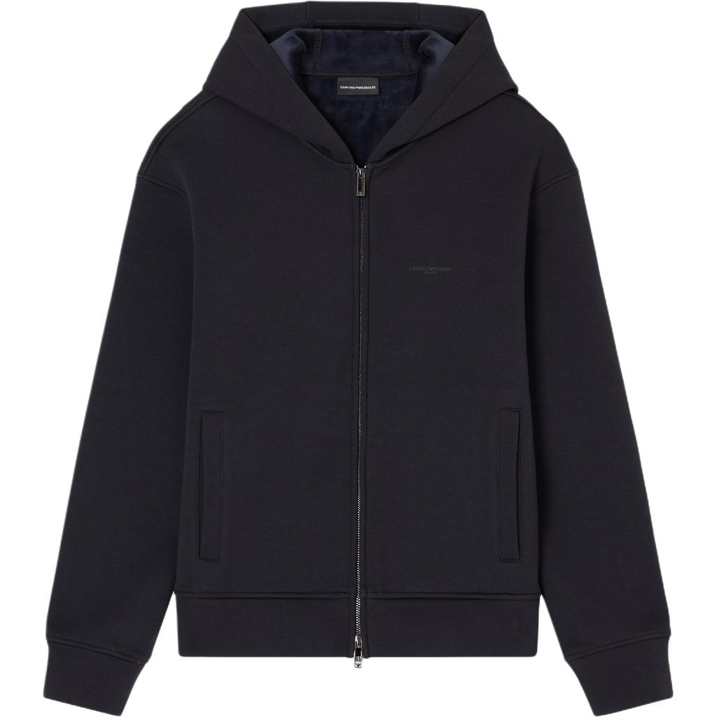 EMPORIO ARMANI Logo Detailed Zipped Hoodie EM002866-AF17547-UB118