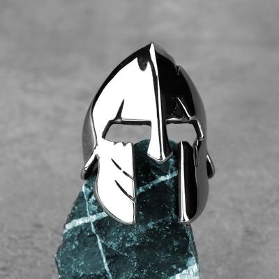 Кольцо-маска воина-викинга из нержавеющей стали 316L для мужчин, панк-стиль, аксессуары для пальцев с цирконом