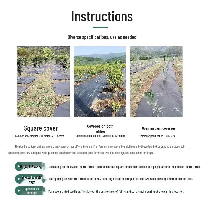 Durable Black Weed Control Fabric