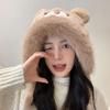 Cartoon Bear Ears Hat Windproof Earflap Bonnet Hat Fashion Winter Plush Hat