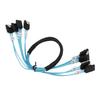 MINI SAS 4SATA Transmission Cable Connect To SDD Hard Disk Computer Server High Speed 7P To 4SATA