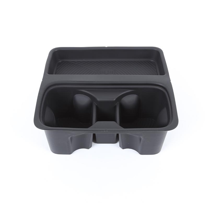 Для Land Rover Defender 110/90/130 2022-2024 модифицированный центральный подстаканник с беспроводной зарядкой, силиконовая нескользящая подставка для хранения JWW3