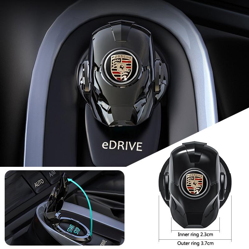 Car One-Click Engine Start Stop Ignition Switch Button For Porsche Macan 911 718 Taycan Panamera Cayenne Boxster Cayman Sticker LG4