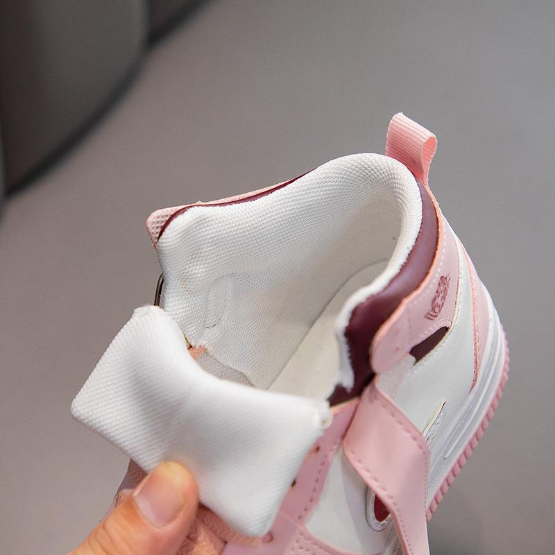 Обувь для девочек осенняя мягкая подошва высокие кроссовки для серфинга, детская мода детская нескользящая спортивная обувь баскетбольная обувь