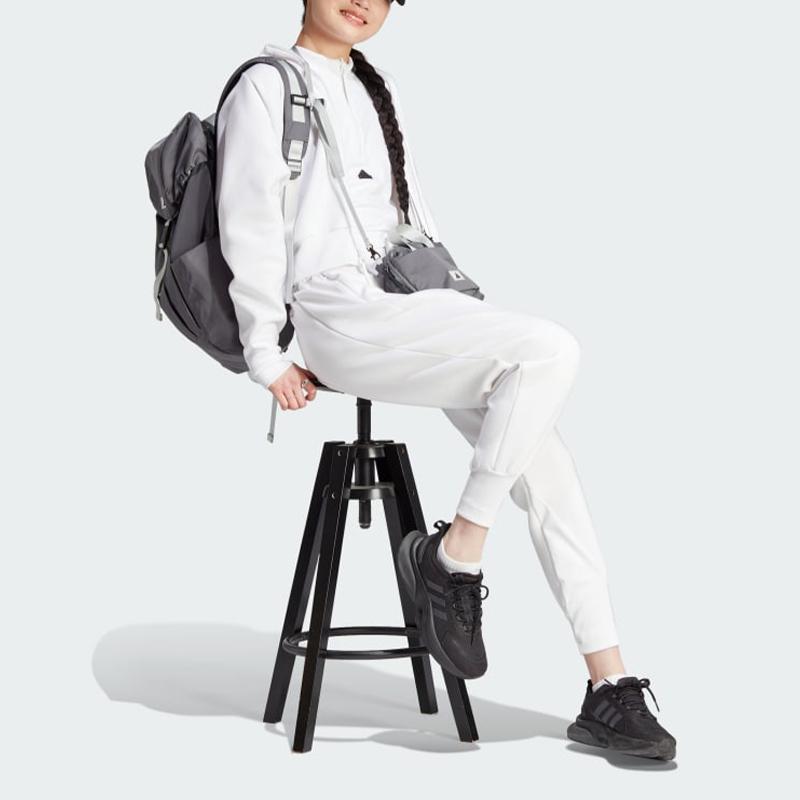 adidas ЗНЕ. Серия SS23, однотонные свободные спортивные штаны с манжетами, женские брюки белого цвета IN5140