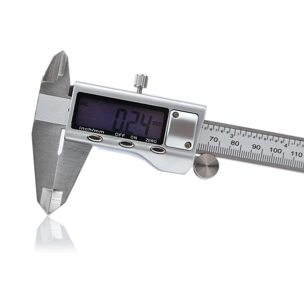 Professional 150mm metal electronic caliper in a case