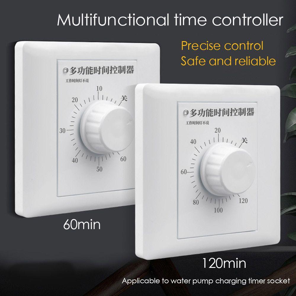 220V 10A Wide Application 60/120 Min Time Control Interruptor Timer Switch Mechanical Countdown