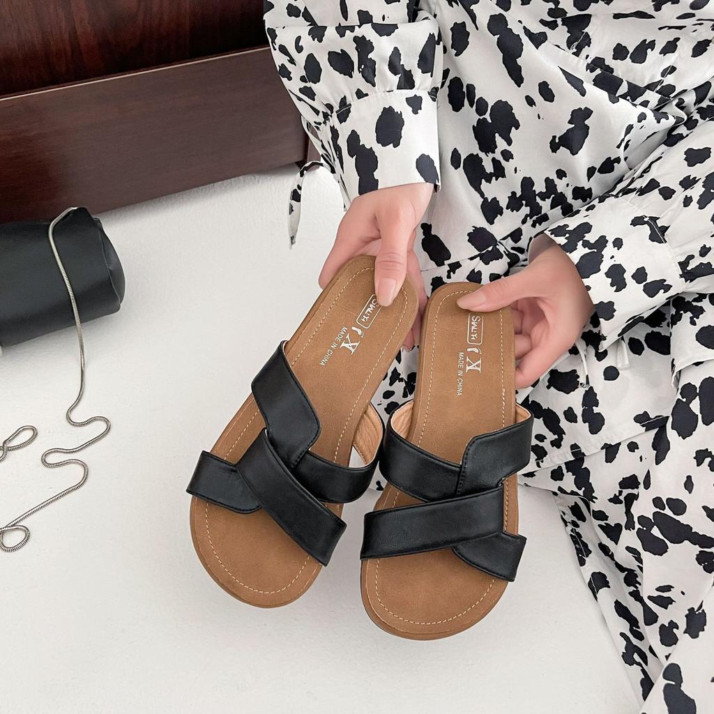 Нишевый дизайн, ощущение мягкости подошвы, тапочки-бегунки, женские летние новинки, прохладные тапочки, пляжная обувь для моря, женские