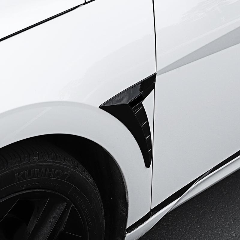 1 пара универсальных автомобильных крыльев из углеродного черного цвета, боковые вентиляционные отверстия для воздухозаборника, наклейка на решетку радиатора, аксессуары для стайлинга автомобиля