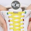 NO.8 Elastic Laces Without Ties Shoelaces for Sneakers Flat No Tie Shoe Laces Kids Adult Quick Lace for Shoes Rubber Bands Shoestring
