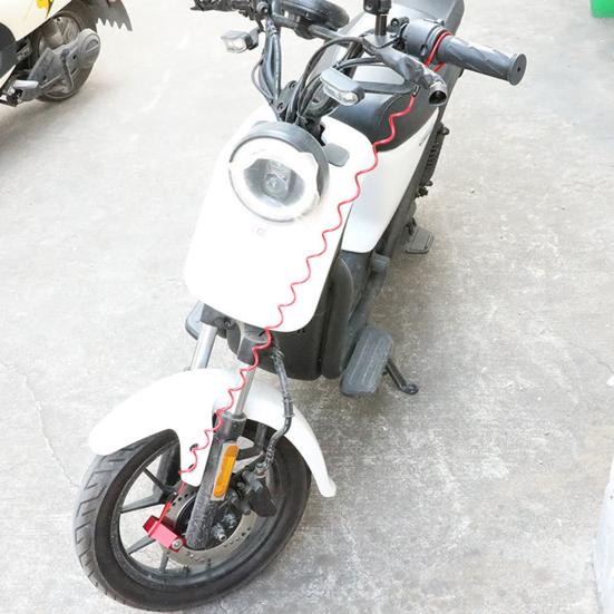 Кабель напоминания о блокировке дискового тормоза, 120 см, выдвижной стальной провод, яркий цвет, мотоцикл, горный велосипед, противоугонная охранная веревка с замком диска