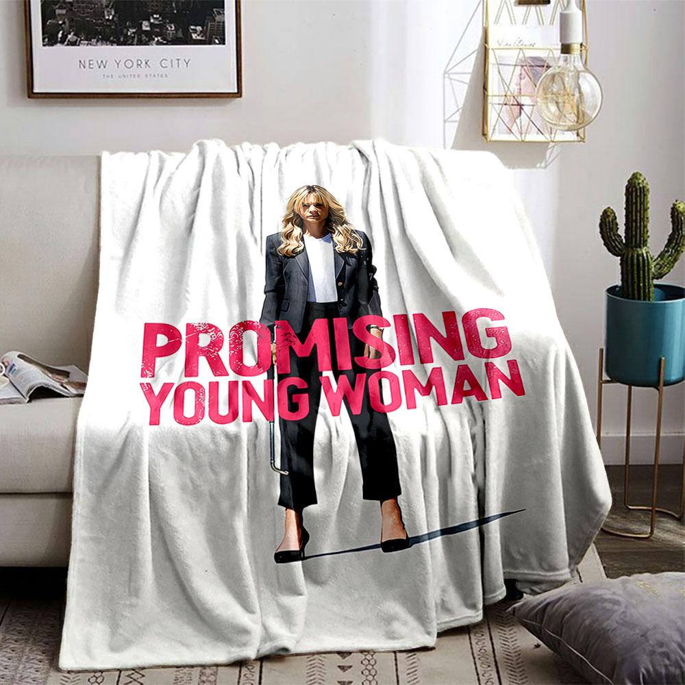 Promising Young Woman Design Blanket for all seasons blanket lunch break throw gift
