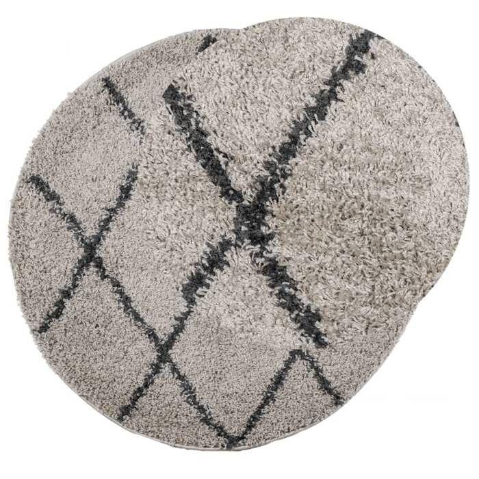 VidaXL Tapis Shaggy à Poils Longs, Moquette de Sol, Tapis de Zone, Carpette de Salon Salle de Séjour Chambre, Moderne, Beige 375397